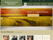 Tablet Screenshot of beckwithmortuary.com